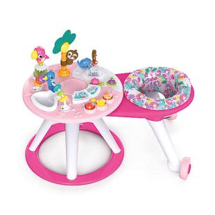 Bright Starts Around We Go 2-in-1 Baby Walker & Activity Table – Pink