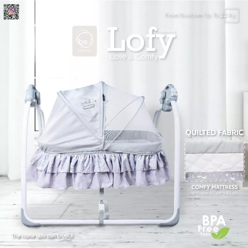 Babyelle Automatic Cradle Swing Tempat Tidur Bayi – Grey