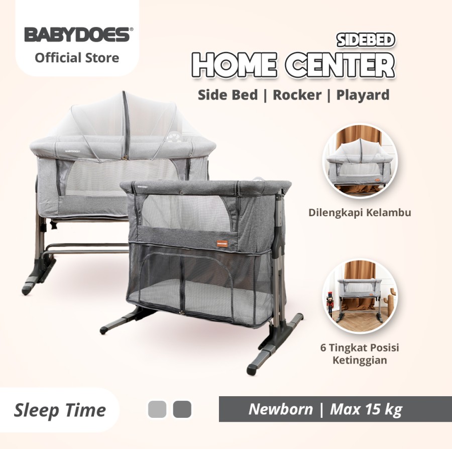Babydoes Homecenter Bedside Baby Box – Dark Grey