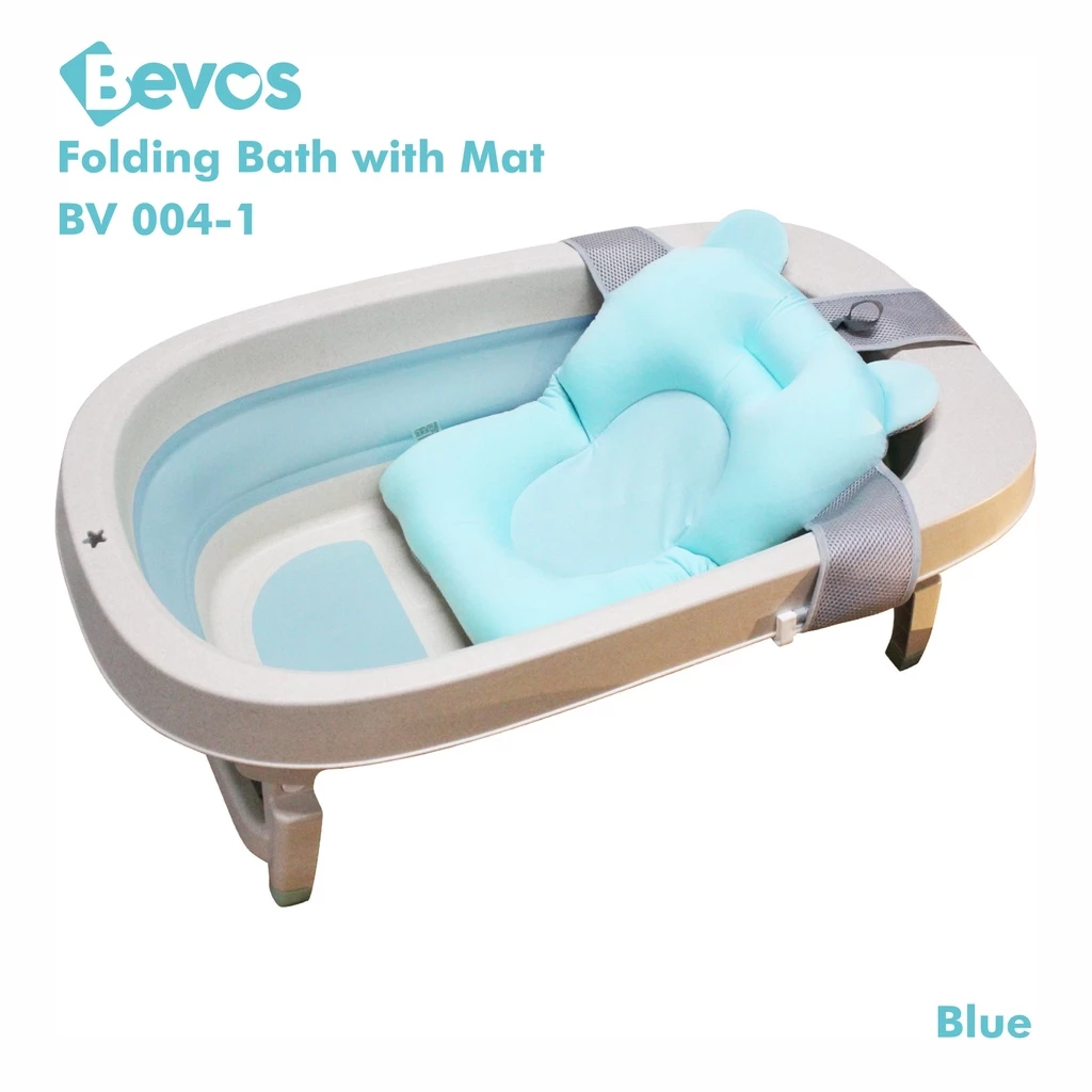 Karibu Bevos Folding Bath With Mat / Bath Tub – Blue
