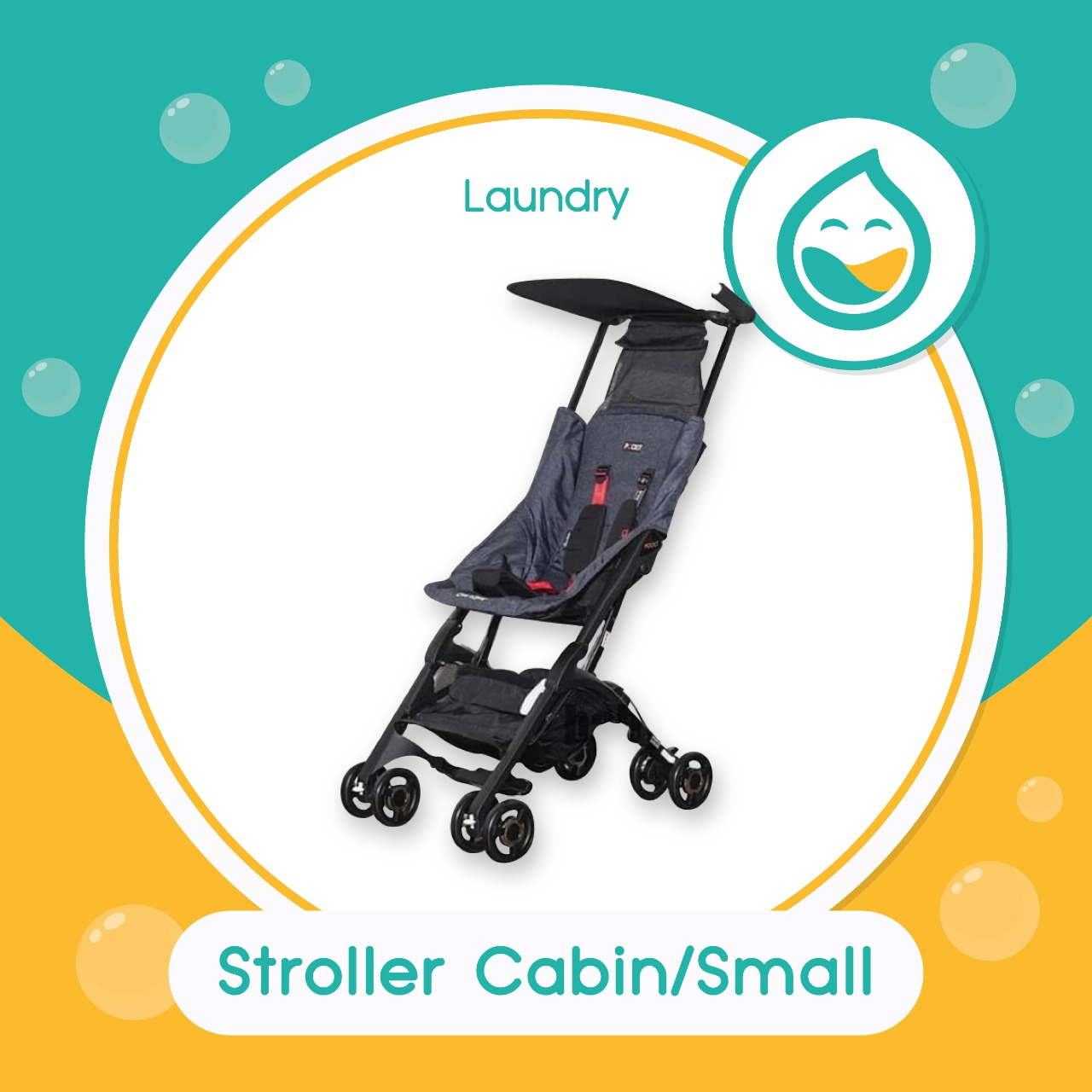 Laundry Stroller Small – Sparkling Clean (Noda Berat)